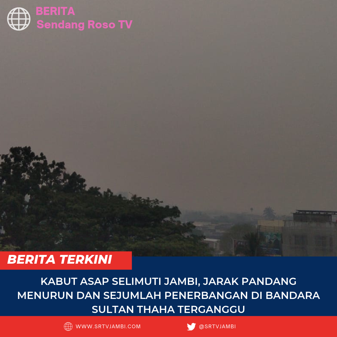 Kabut Asap Selimuti Jambi, Jarak Pandang Menurun dan Sejumlah Penerbangan di Bandara Sultan Thaha Terganggu